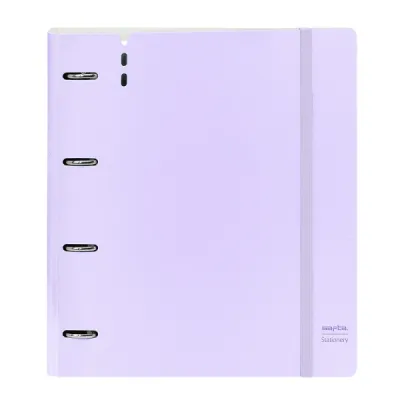 Safta Carpeta 4 Anillas PP Foam 35mm con 100 Hojas A4 Color Lavanda 27x32x4cm