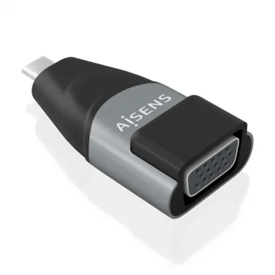 Aisens Conversor USB-C a VGA de Aluminio 1920×1200@60Hz Compatible con MacBook Pro y Chromebook