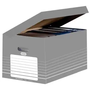 Elba Caja Contenedor Automontable con Tapa Integrada 34,5x45cm Gris