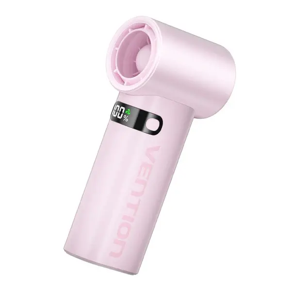 Vention Ventilador de Mano 17000RPM con Batería 3000mAh y Pantalla LED Rosa