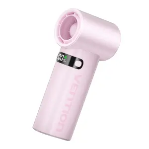 Vention Ventilador de Mano 17000RPM con Batería 3000mAh y Pantalla LED Rosa