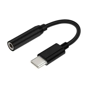 Aisens Conversor USB-C a Audio 384KHz 32Bit 15cm Jack 3.5mm Negro