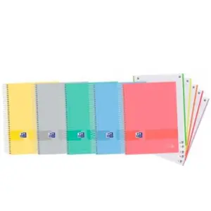 Oxford Cuaderno A4+ 120H Microperforado Tapa Extradura 5x5 Surtido
