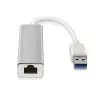 Aisens Conversor USB 3.0 a Ethernet Gigabit 10/100/1000 Mbps 15cm Blanco