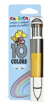 Carioca Bolígrafo Vintage de 10 Colores con Punta de Esfera Automática Ø 1mm