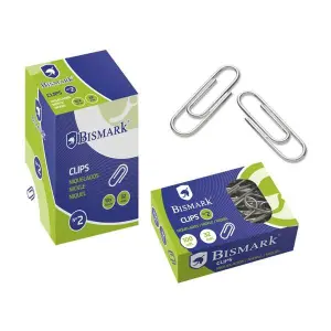 Bismark Clips Niquelados Nº2 32mm - Caja de 100 Unidades