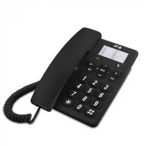 SPC Teléfono Fijo Teclas Extragrandes con 3 Memorias Directas - Color Negro