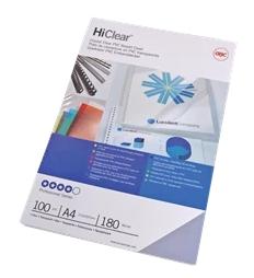 Gbc Tapas Encuadernación Hiclear A4 Pvc 180 Micras Cristal Transparente Pack 100 Ud