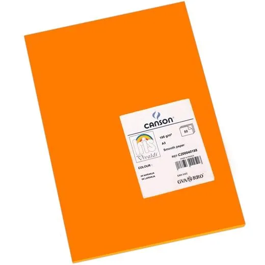 Iris Cartulina 297X420Mm 185Gr Naranja -50U-