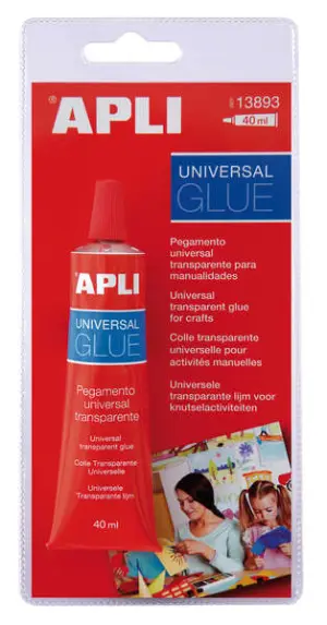 Apli Tubo De Pegamento Universal 40ml - Secado Rápido - Resistente Al Agua
