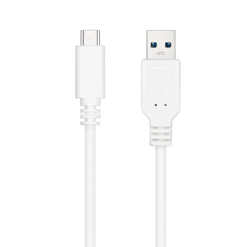Nanocable Cable USB 3.1 Gen2 10Gbps 3A USB-C/M-A/M 0.5m Blanco