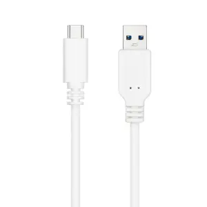 Nanocable Cable USB 3.1 Gen2 10Gbps 3A USB-C/M-A/M 0.5m Blanco