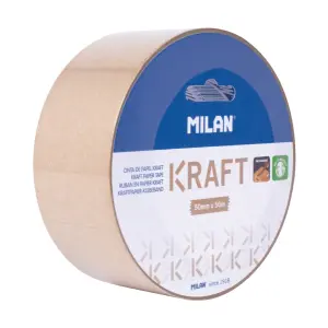Milan Precinto de Papel Kraft - 50mm x 50m - Color Marron
