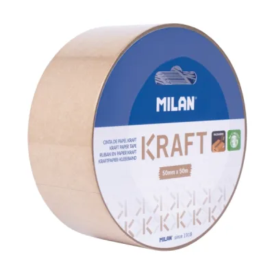 Milan Precinto de Papel Kraft 50mm x 50m Color Marrón