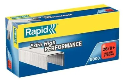 Rapid Super Strong Caja de 5000 Grapas 26/8+ Alambre Galvanizado Patilla 8,5mm