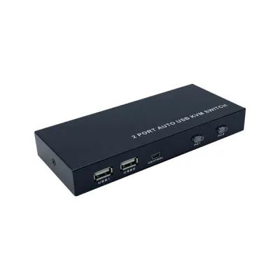 Aisens Conmutador KVM HDMI 4K@60Hz USB 1U-2PC con Fuente de Alimentación Negra