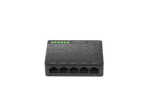 LANBERG DSP1-1005 Switch No Administrado Gigabit Ethernet 10/100/1000 Negro, Gris