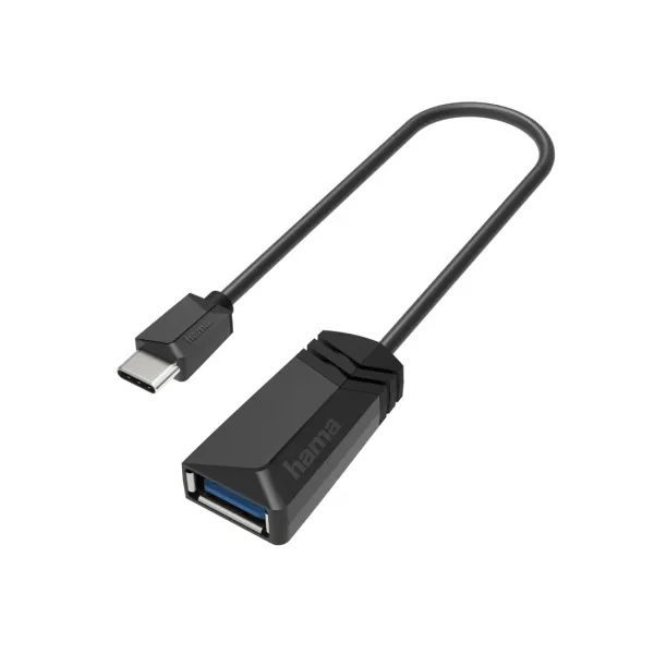 Hama Adaptador USB-C Macho a USB-A Macho 5 Gbit/s Color Negro