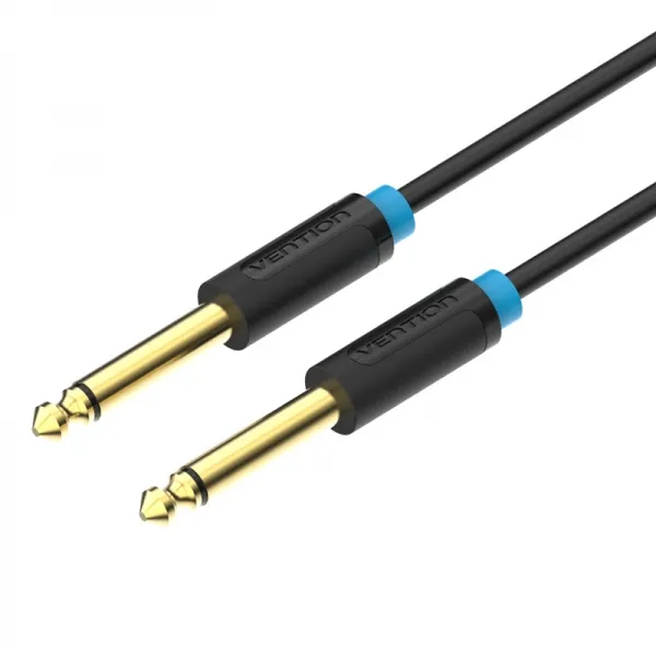 Vention Cable Estereo Jack 6.5 Macho A Jack 6.5 Macho - 1.5M - Color Negro