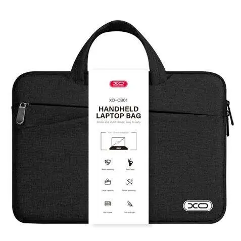 XO Maletín Para Portátil Hasta 13" Resistente a Salpicaduras - Diseño Moderno Negro