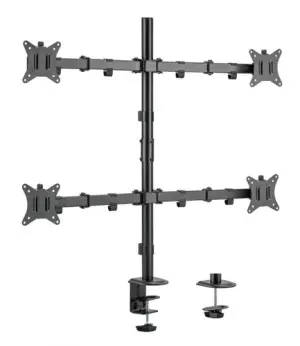 Equip Soporte De Mesa Para 4 Pantallas 17"-32" Doble Brazo Articulado VESA Hasta 9kg