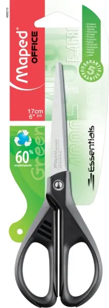 Maped Tijeras Essentials Green E4680 Ambidiestras 17cm Simétricas Negro