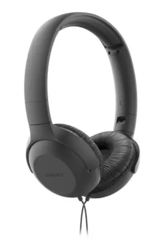 Philips Auriculares Supraaurales con Cable 3.5mm, Controles y Micrófono Integrado, 32mm, Negro