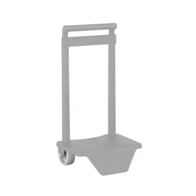 Safta Carro Portamochilas Universal con Ruedas de PVC - 18x16x35cm - Color Gris