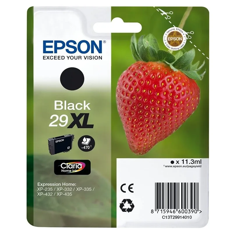 Epson Tinta Negra Nº 29 XL para Impresoras XP 235, 332, 335, 432 y 435