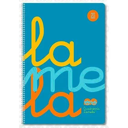 Lamela Cuaderno Espiral 80H Folio 90Gr Cuadrovía 5Mm Azul Fluorescente