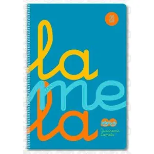 Lamela Cuaderno Espiral 80H Folio 90gr Cuadrovía 5mm Azul Fluorescente