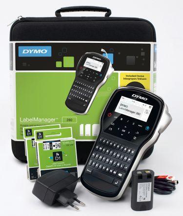 Dymo Kit Impresora De Etiquetas Labelmanager 280 Teclado Qwerty + Etiquetas De 6-12 Mm D1+ Cargador