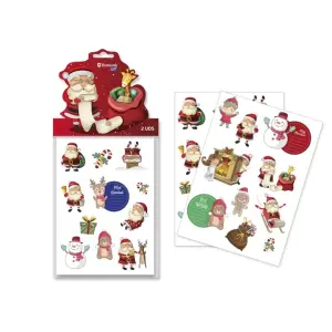 Bismark Pack de 2 Hojas de Pegatinas de Papá Noel