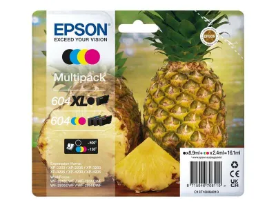Epson 604XL Pack de 4 Cartuchos de Tinta Originales