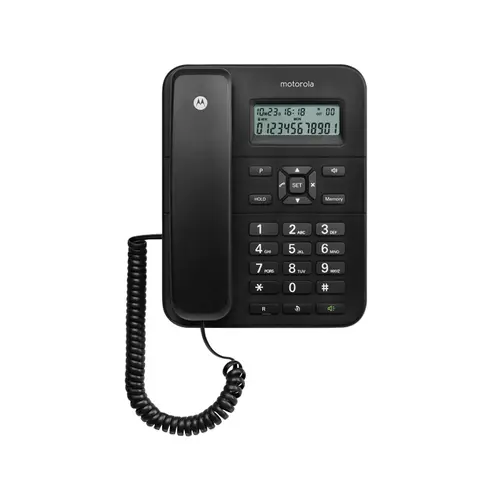 Motorola Teléfono Fijo Con Cable CT202 Negro
