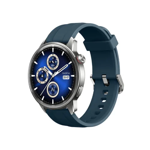 Realme Watch S2 Reloj Inteligente Smartwatch Pantalla Amoled 1.43" - Ip68 - Autonomia Hasta 20 Dias - Cuerpo Acero Inoxidable - Color Azul