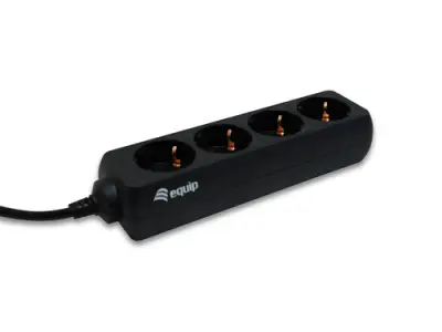 REGLETA ALIMENTACION EQUIP 4 TOMAS SHUCKO TOMA IEC CABLE 1,1MT