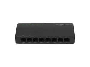 Lanberg Switch No Administrado Gigabit Ethernet 10/100/1000 Negro DSP2-1008-12V