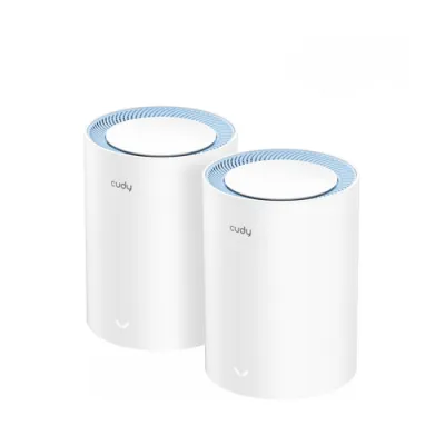 Cudy M1200 Pack De 2 Sistemas Wifi Mesh Ac1200 Dual Band - 867Mbps En 5Ghz, 300Mbps En 2,4Ghz - 1X Puerto Lan 10/100Mbps, 1X Puerto Wan 10/100Mbps - 2 Antenas Internas