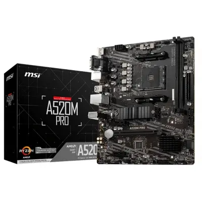 MSI A520M PRO Placa Base mATX AM4 para Procesadores AMD
