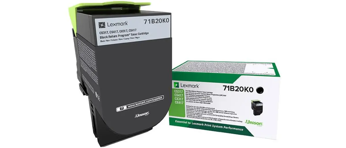 Lexmark CS317/CS417/CS517/CX317/CX417/CX517 Negro Cartucho de Toner Original - 71B20K0/71B0010