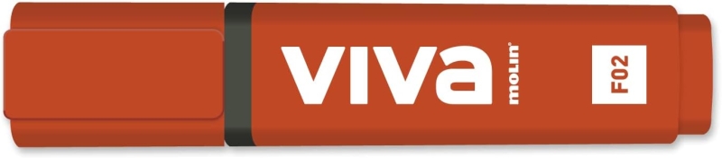 Molin Viva Marcador Fluorescente - Trazo Entre 1 Y 5Mm - Tinta Con Base De Agua - Color Rojo