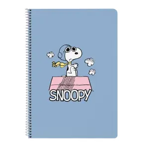 Safta Libreta Espiral Folio 80 Hojas 80g/m2 Cuadriculas 4x4mm Tapa Dura Azul