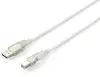 EQUIP Cable USB-A 2.0 Tipo A - B Transparente 5M