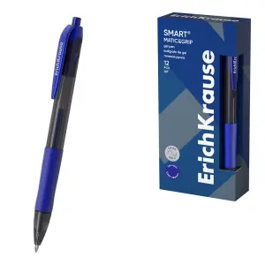 ErichKrause Smart-Gel Bolígrafo Retráctil 0.5mm Punta Azul Cuerpo Translucido