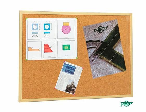Faibo Tablero Corcho Económico 30X40Cm Con Marco De Madera 18Mm