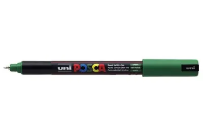 POSCA Marcador PC-1MR Punta Extrafina 0.7mm Verde No Permanente