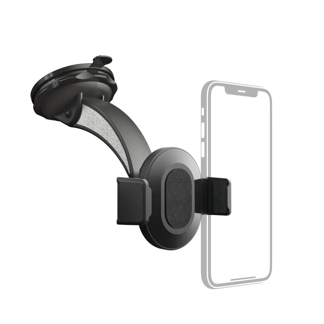 Hama Move Soporte de Coche para Smartphone con Ventosa para Parabrisas, Negro, 5.5-8.5cm
