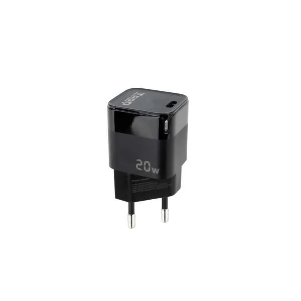 TooQ Cargador USB-C PD 20W Negro TQWC-PD20WT