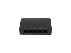 Lanberg Switch No Administrado Gigabit Ethernet 10/100/1000 Negro DSP2-1005-12V